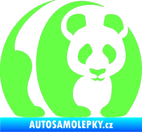 Samolepka Panda 001 pravá Fluorescentní zelená