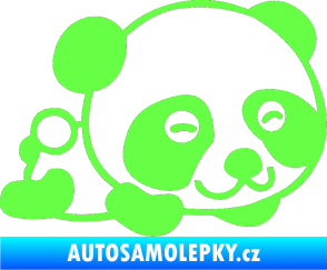 Samolepka Panda 003 pravá Fluorescentní zelená