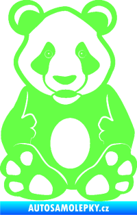 Samolepka Panda 006  Fluorescentní zelená