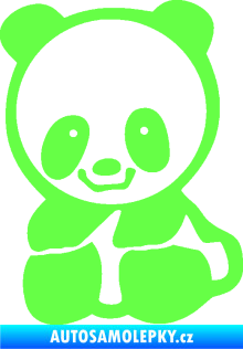 Samolepka Panda 009 levá baby Fluorescentní zelená
