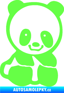 Samolepka Panda 009 pravá baby Fluorescentní zelená