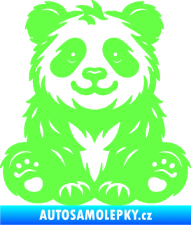 Samolepka Panda 013 levá spokojená Fluorescentní zelená