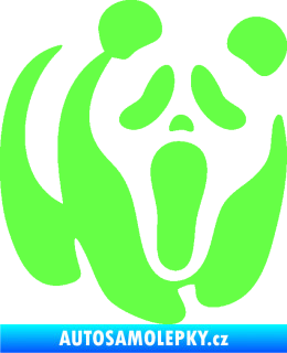 Samolepka Panda 014 pravá maska Vřískot Fluorescentní zelená