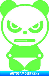 Samolepka Panda boy Fluorescentní zelená