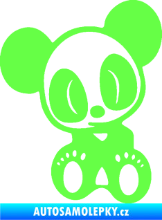 Samolepka Panda JDM levá Fluorescentní zelená