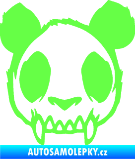 Samolepka Panda zombie  Fluorescentní zelená
