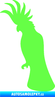 Samolepka Papoušek 003 levá Fluorescentní zelená