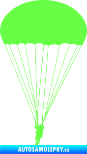 Samolepka Parašutista 002 Fluorescentní zelená