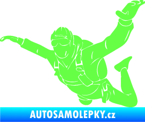 Samolepka Parašutista 004 levá Fluorescentní zelená
