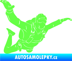Samolepka Parašutista 004 pravá Fluorescentní zelená