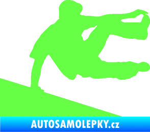 Samolepka Parkour 001 pravá Fluorescentní zelená