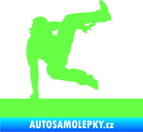 Samolepka Parkour 002 pravá Fluorescentní zelená