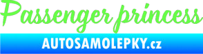 Samolepka Passenger Princess 001 nápis Fluorescentní zelená