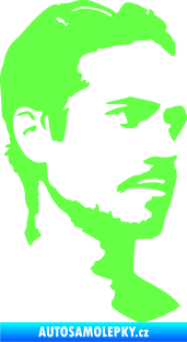 Samolepka Paul Walker 004 pravá Fluorescentní zelená