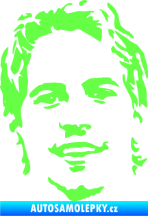 Samolepka Paul Walker 008 levá obličej Fluorescentní zelená