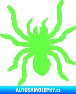 Samolepka Pavouk 014 levá Fluorescentní zelená
