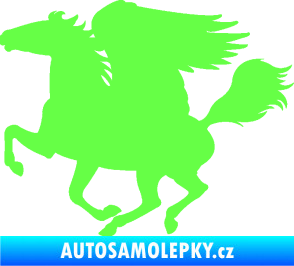 Samolepka Pegas 001 levá okřídlený kůň Fluorescentní zelená
