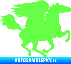 Samolepka Pegas 001 pravá okřídlený kůň Fluorescentní zelená