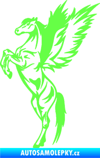 Samolepka Pegas okřídlený kůň 004 levá na zadních Fluorescentní zelená