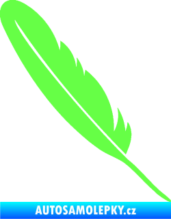 Samolepka Peříčko 005 levá Fluorescentní zelená
