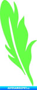Samolepka Peříčko 006 levá Fluorescentní zelená