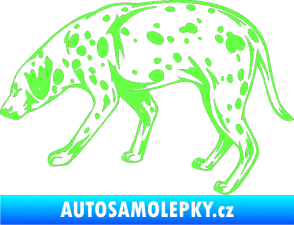 Samolepka Pes 001 levá Dalmatin Fluorescentní zelená