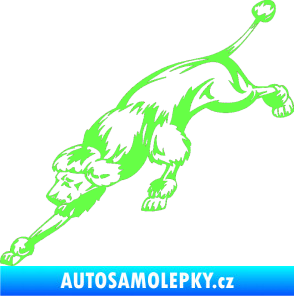 Samolepka Pes 022 levá Pudl Fluorescentní zelená