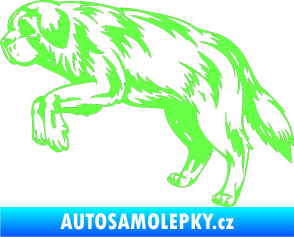 Samolepka Pes 034 levá Fluorescentní zelená