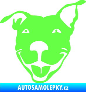 Samolepka Pes 072 levá Pitbull Fluorescentní zelená