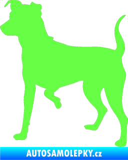 Samolepka Pes 075 levá Pražský krysařík Fluorescentní zelená