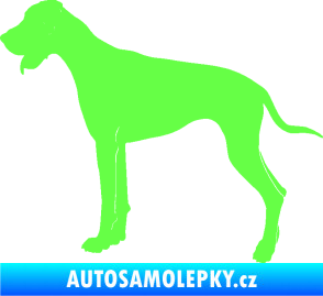 Samolepka Pes 086 levá Doga Fluorescentní zelená