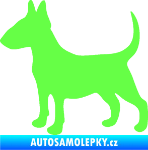 Samolepka Pes 110 levá Bulteriér Fluorescentní zelená