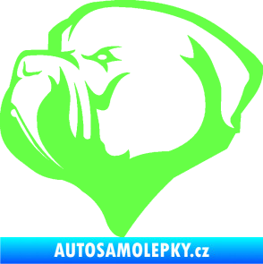 Samolepka Pes 116 levá pitbull Fluorescentní zelená