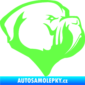Samolepka Pes 116 pravá pitbull Fluorescentní zelená