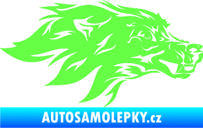 Samolepka Pes 127 pravá hlava Fluorescentní zelená