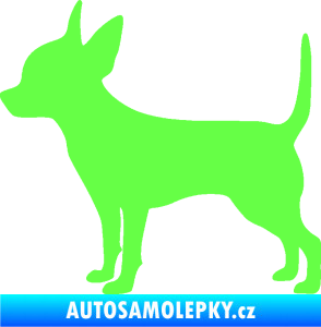 Samolepka Pes 138 levá čivava Fluorescentní zelená