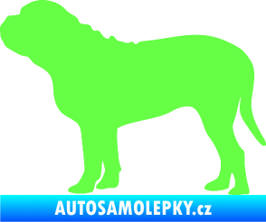 Samolepka Pes 170 levá Bordeauxská doga Fluorescentní zelená