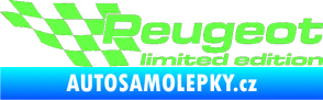 Samolepka Peugeot limited edition levá Fluorescentní zelená