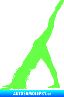Samolepka Pilates 001 levá Fluorescentní zelená
