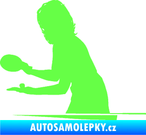 Samolepka Ping pong 005 levá Fluorescentní zelená