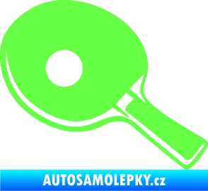Samolepka Ping pong pálka levá Fluorescentní zelená