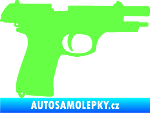Samolepka Pistole 004 pravá Fluorescentní zelená