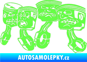 Samolepka Písty levá Fluorescentní zelená