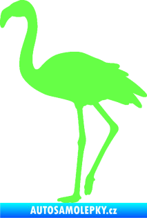 Samolepka Plameňák 001 levá Fluorescentní zelená