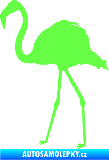 Samolepka Plameňák 002 levá Fluorescentní zelená