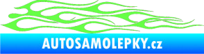 Samolepka Plameny 003 Fluorescentní zelená