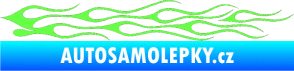Samolepka Plameny 005 Fluorescentní zelená