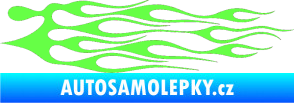 Samolepka Plameny 014 Fluorescentní zelená