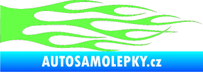Samolepka Plameny 069 Fluorescentní zelená