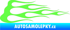Samolepka Plameny 074 Fluorescentní zelená